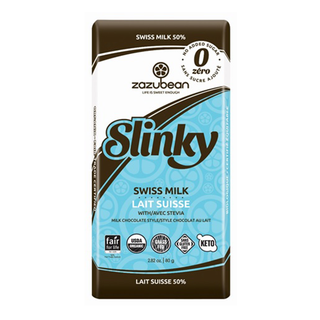Zazubean Milk Chocolate Slinky Bar Grass Fed Swiss Milk 80g