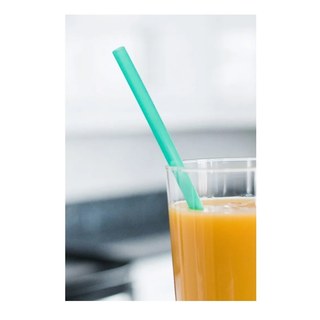Colibri Reusable Silicone Straws Teal 2 Packs