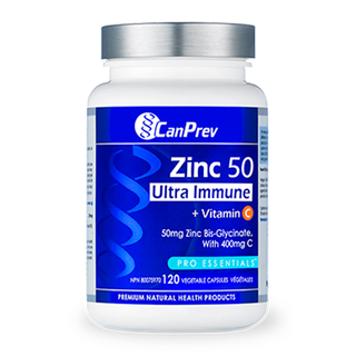 CanPrev Zinc 50 Ultra Immune + Vitamin C 120 Veggie Caps