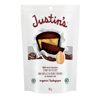 Justin's Organic Peanut Butter Cups Mini Dark Chocolate 120g