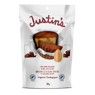 Justin's Organic Peanut Butter Cups Mini Milk Chocolate 120g
