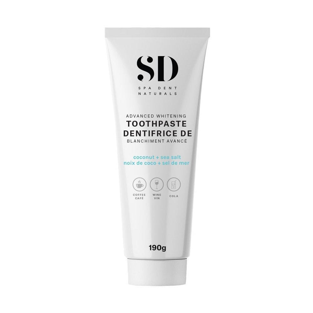 Spa Dent Advanced Whitening Toothpaste Coconut + Sea Salt 190g – Likecanada