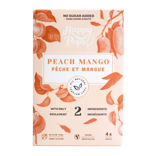 Happy Pops Ice Pops Peach Mango 4x66mL