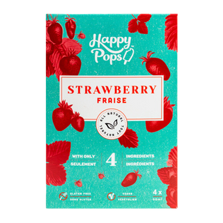 Happy Pops Ice Pops Strawberry 4x66mL