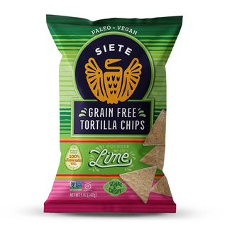 Siete Tortilla Chips Grain Free Lime 142g
