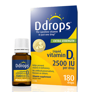 Ddrops Vitamin D3 Extra Strength 2500 IU 180 Drops