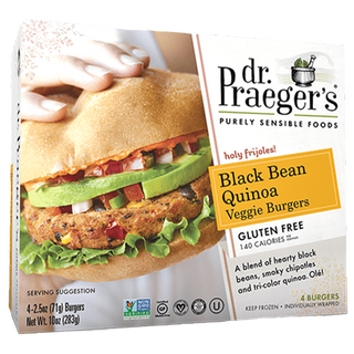 dr. Praeger's Gluten Free Veggie Burgers Black Bean Quinoa 283g