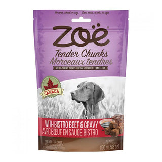 Zoe Dog Treats Tender Chunks Bistro Beef Gravy 150g