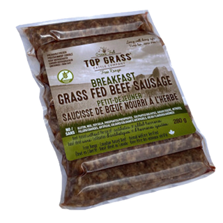 Top Grass Grass Fed Beef Sausage Breakfast 280g