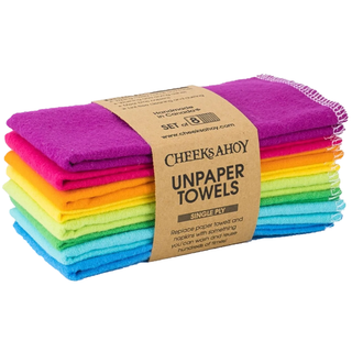 Cheeks Ahoy Unpaper Towels Single Ply Rainbow 8 Packs
