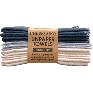 Cheeks Ahoy Unpaper Towels Single Ply Warm Natural 8 Packs