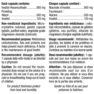 Webber Naturals Niacin No Flush 500mg 90 Capsules