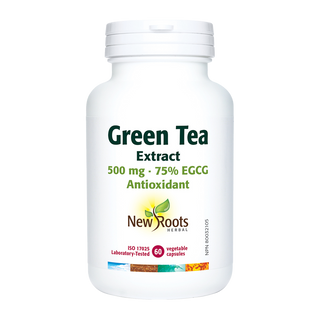 New Roots Green Tea Extract 500 mg 75% EGCG 60 Veggie Caps