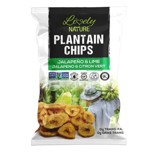 Lively Nature Plantain Chips Jalapeno & Lime 85g