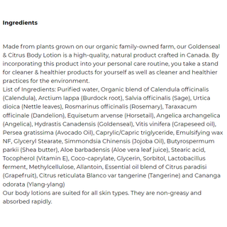 Oneka Body Lotion Goldenseal + Citrus 460mL