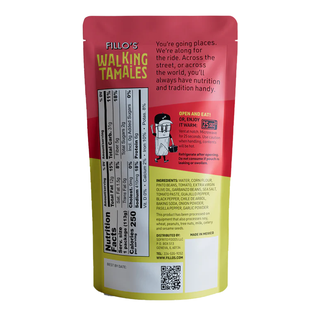 Fillo's Walking Tamales Corn Bar Bean Salsa Roja 113g