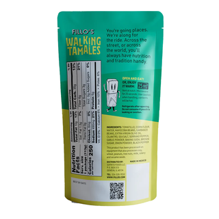 Fillo's Walking Tamales Corn Bar Bean Salsa Verde 113g
