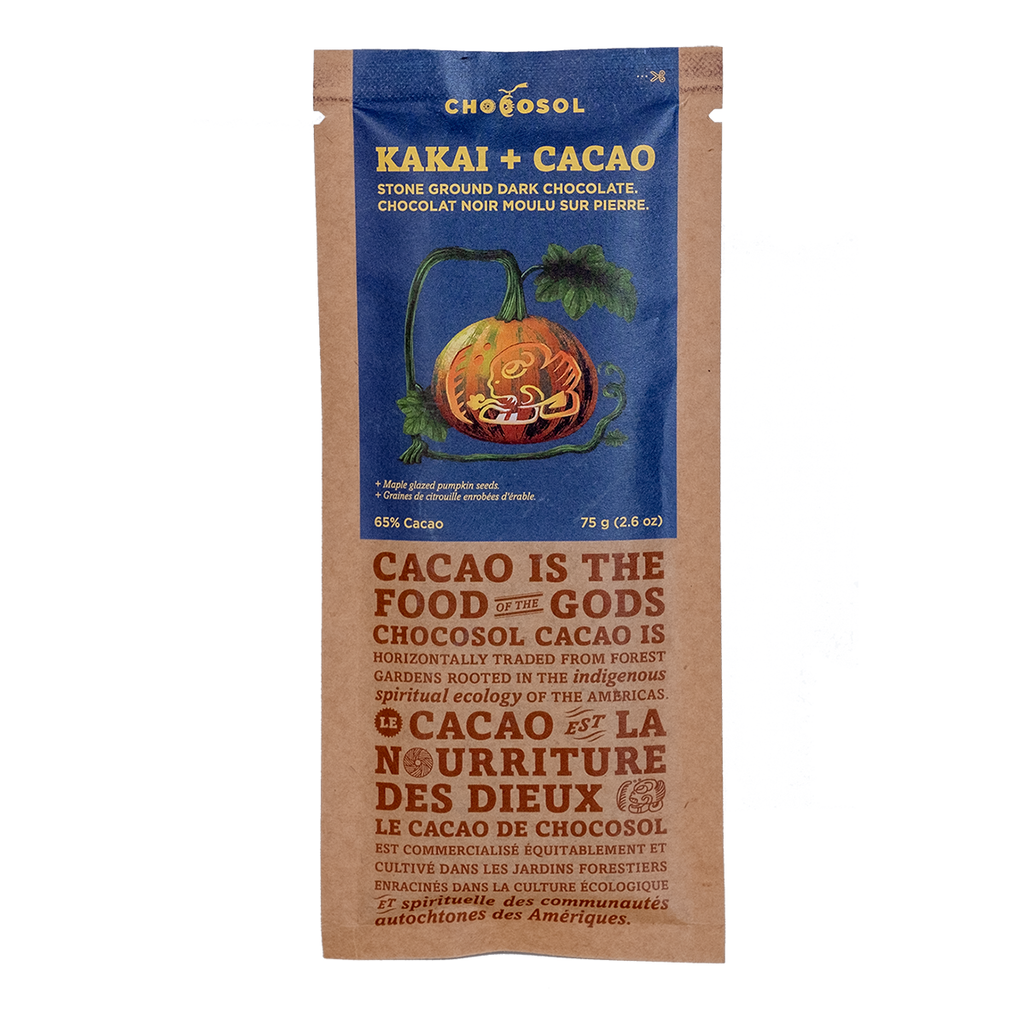 Chocosol Stone Ground Dark Chocolate Bar Kakai + Cacao 65% 75g – Likecanada