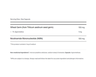 AOR NMN + Wheat Germ 200mg 30 Capsules
