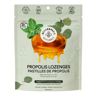 Beekeeper's Naturals Propolis Lozenges Peppermint Eucalyptus 50g