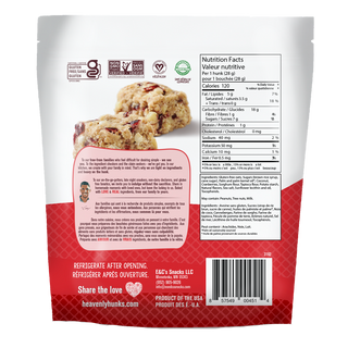 Heavenly Hunks Cookie Bites Cranberry White Chip 170g