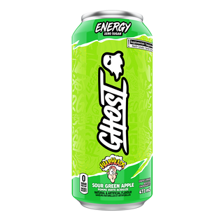 Ghost Energy Drink Zero Sugar Warheads Sour Green Apple 473mL