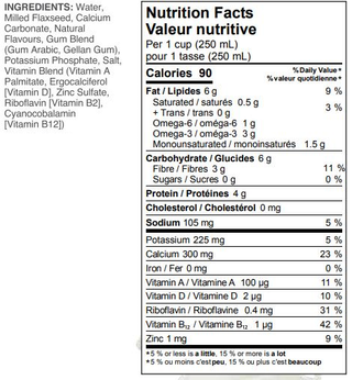 Manitoba Milling Milled Whole Seed Flax Beverage Unsweetened Original 1L