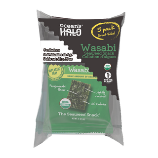 Ocean's Halo Organic The Seaweed Snack Wasabi 20g