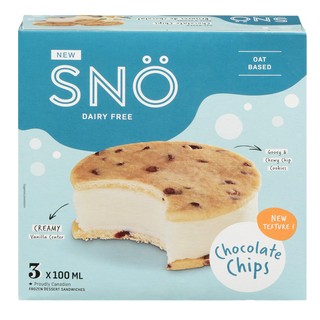 SNO Frozen Dessert Sandwiches Chocolate Chips 3x100mL