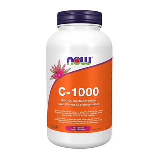 Now Vitamin-C 1000 With 100mg Bioflavonoids 250 Veggie Caps