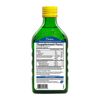 Carlson Cod Liver Oil Lemon 500mL