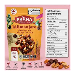 Prana Organic Kilimanjaro Chocolate Mix 130g