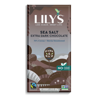 Lily's Sweets Dark Chocolate Bar Extra Sea Salt 80g