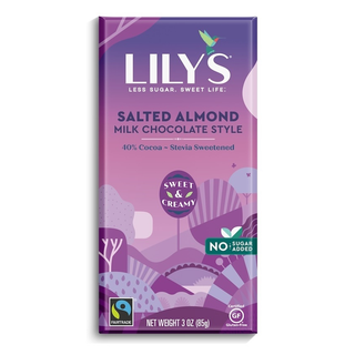 Lily's Sweets Chocolate Bar 40% Salted Almond 85g