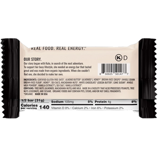Kate's Real Food Organic Energy Bar White Chocolate Macadamia 62g