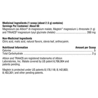 Xymogen OptiMag Threonate Mixed Berry 150g