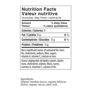 Uncle Lee's Organic Bamboo Tea Hibiscus 18 Tea Bags