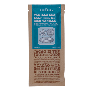 Chocosol Rustico Collaction Dark Chocolate Bar Vanilla Sea Salt 75g