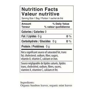 Uncle Lee's Organic Bamboo Tea Mint 18 Tea Bags