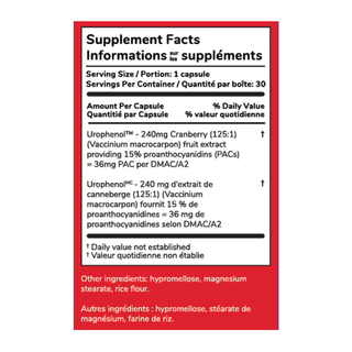 Utiva UTI Cranberry PACs 30 Veggie Caps